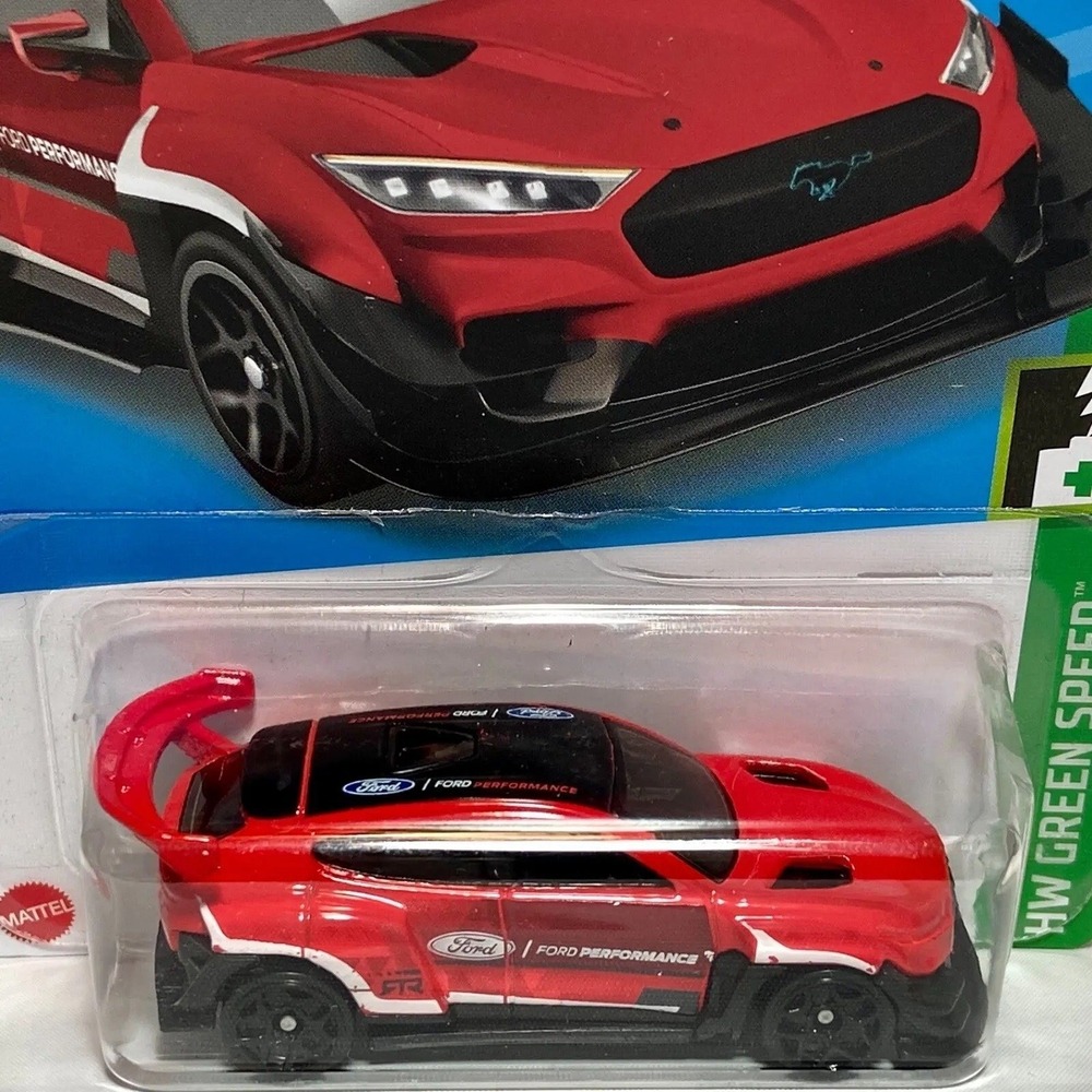 Hot Wheels Ford Mustang Mach-E 1400 RED HW Green Speed 1:64 Die-cast NIP 2022